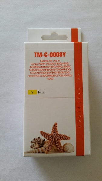 kompatible Tintenpatrone Canon CLI 8 Y Yellow