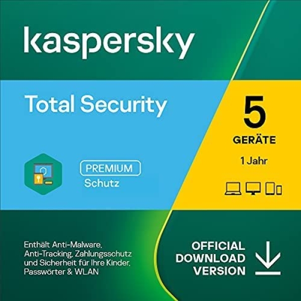 Kaspersky Total Security ESD - Aktuelle Version - 5Geräte - 1Jahr