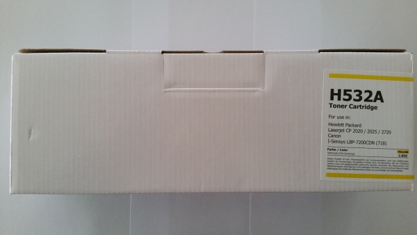 Rebuilt Toner HP CC532 / Canon 718 Yellow 2,8K