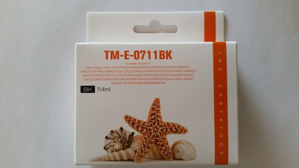 kompatible Tintenpatrone Epson T0711 BK Schwarz