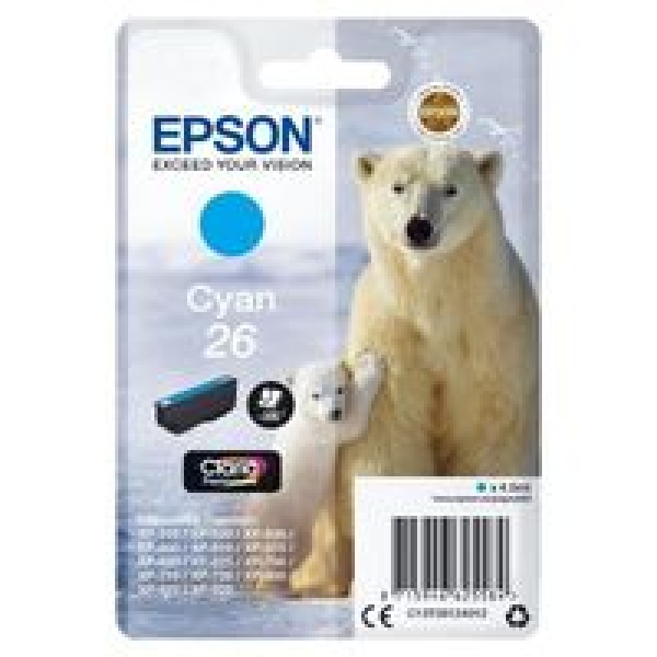 Original Tintenpatrone Epson T2612 Cyan  4,5ml